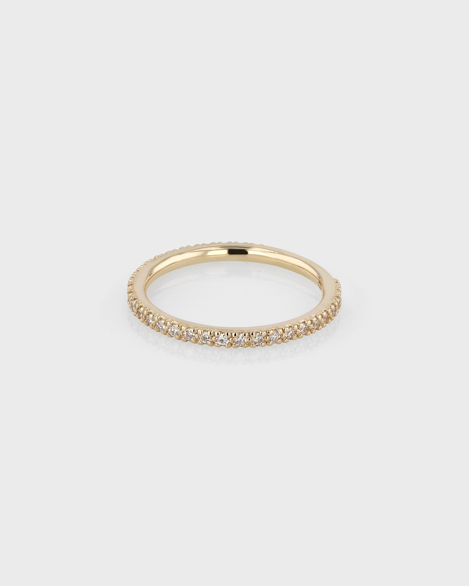 0.50 TCW Round Lab Grown Diamond Half Eternity Wedding Band 2