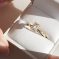 Load image into Gallery viewer, 1.0 CT Emerald Cut Lab Grown Diamond Solitaire Engagement Ring
