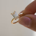 Load image into Gallery viewer, 2.0 CT Emerald Cut Lab Grown Diamond Engagement Ring in Gold
