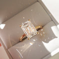 Load image into Gallery viewer, 4.0 CT Emerald Cut Lab Grown Diamond Solitaire Engagement Ring
