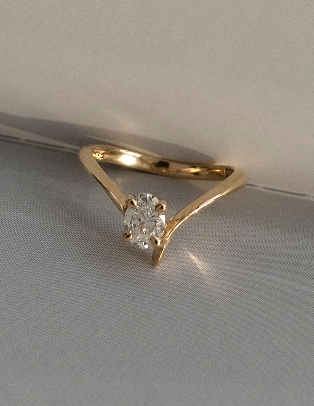 Solitaire-Oval Lab Grown Diamond Engagement Ring
