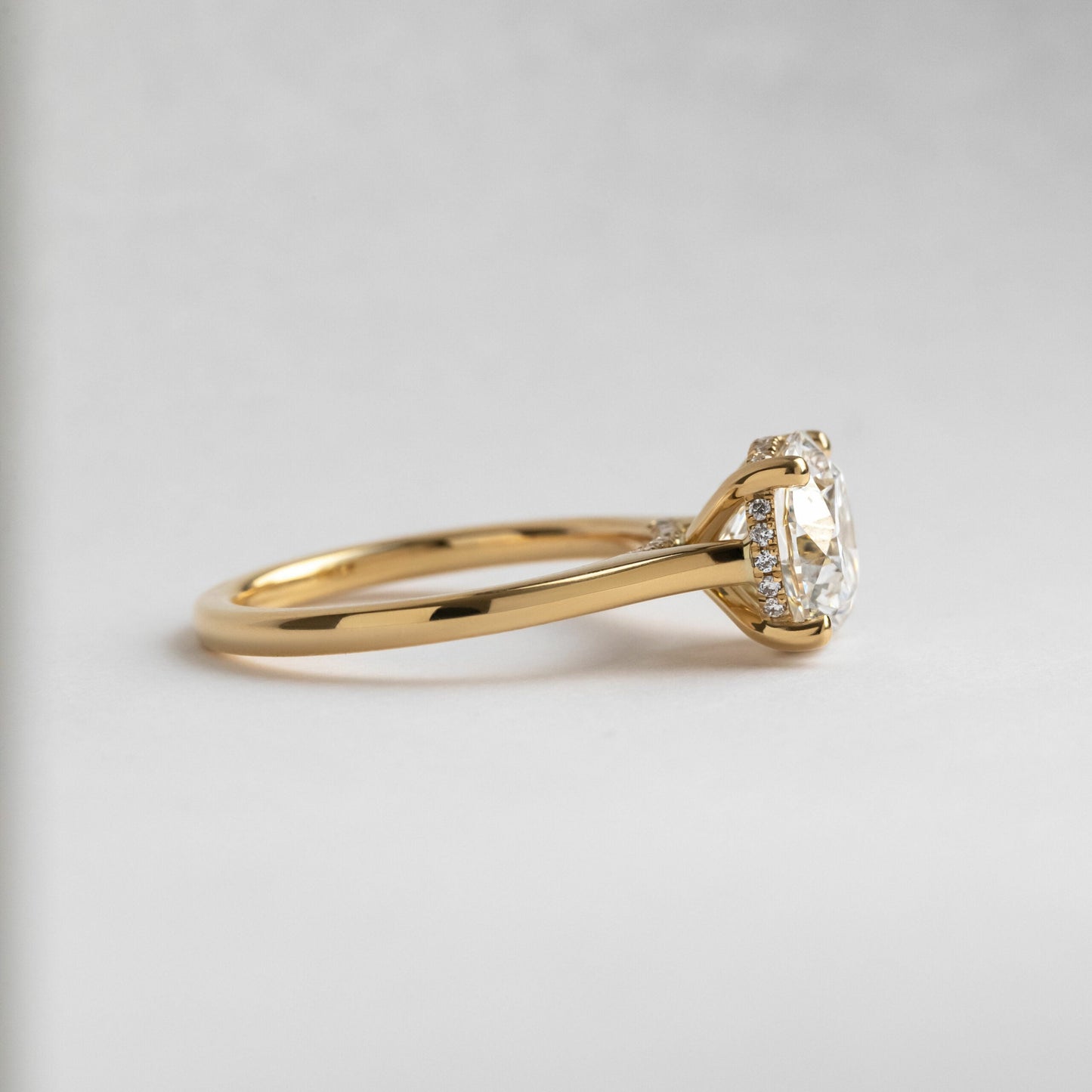 Hidden Halo-Round Lab Grown Diamond Engagement Ring
