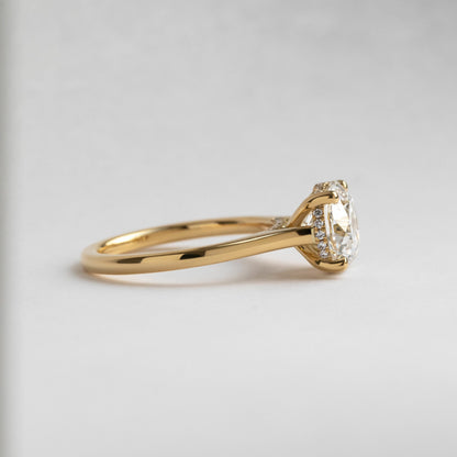 Hidden Halo-Round Lab Grown Diamond Engagement Ring