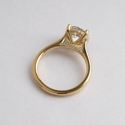 Hidden Halo-Round Lab Grown Diamond Engagement Ring