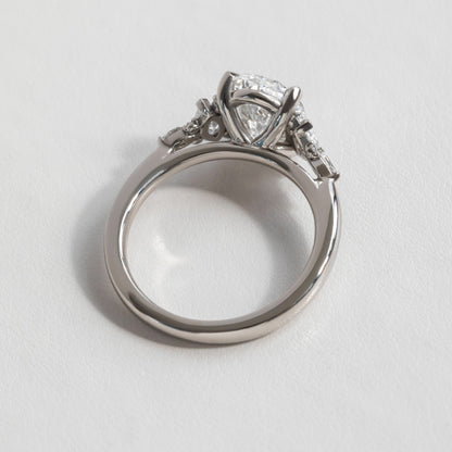 Cluster-Oval Lab Grown Diamond Engagement Ring