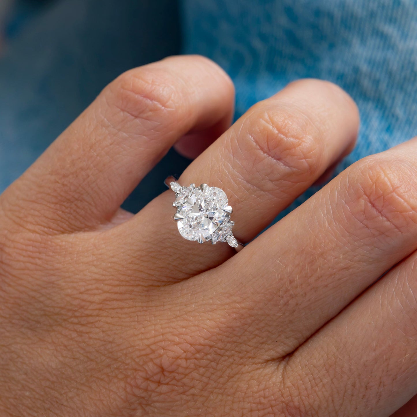 Solitaire-Oval Lab Grown Diamond Engagement Ring