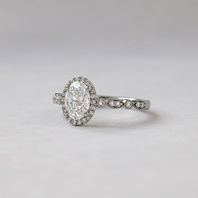Solitaire-Oval Lab Grown Diamond Engagement Ring