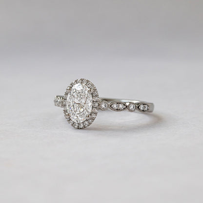 Solitaire-Oval Lab Grown Diamond Engagement Ring