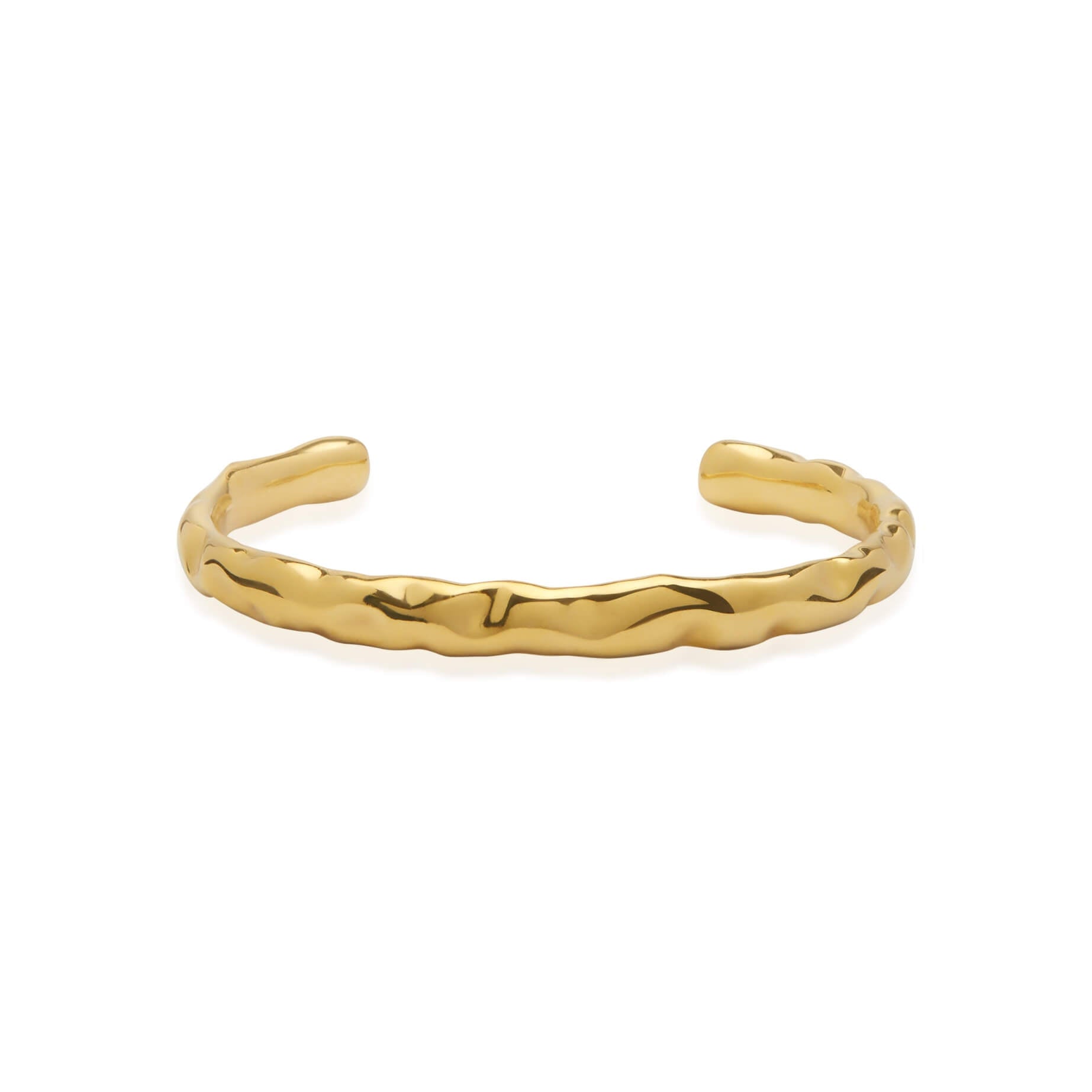 Golden Elegance: Textured Open Cuff Bracelet 1
