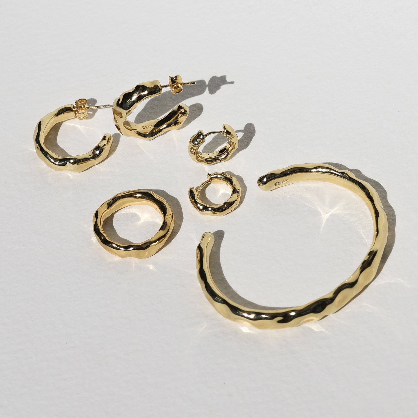 Golden Elegance: Textured Open Cuff Bracelet 11