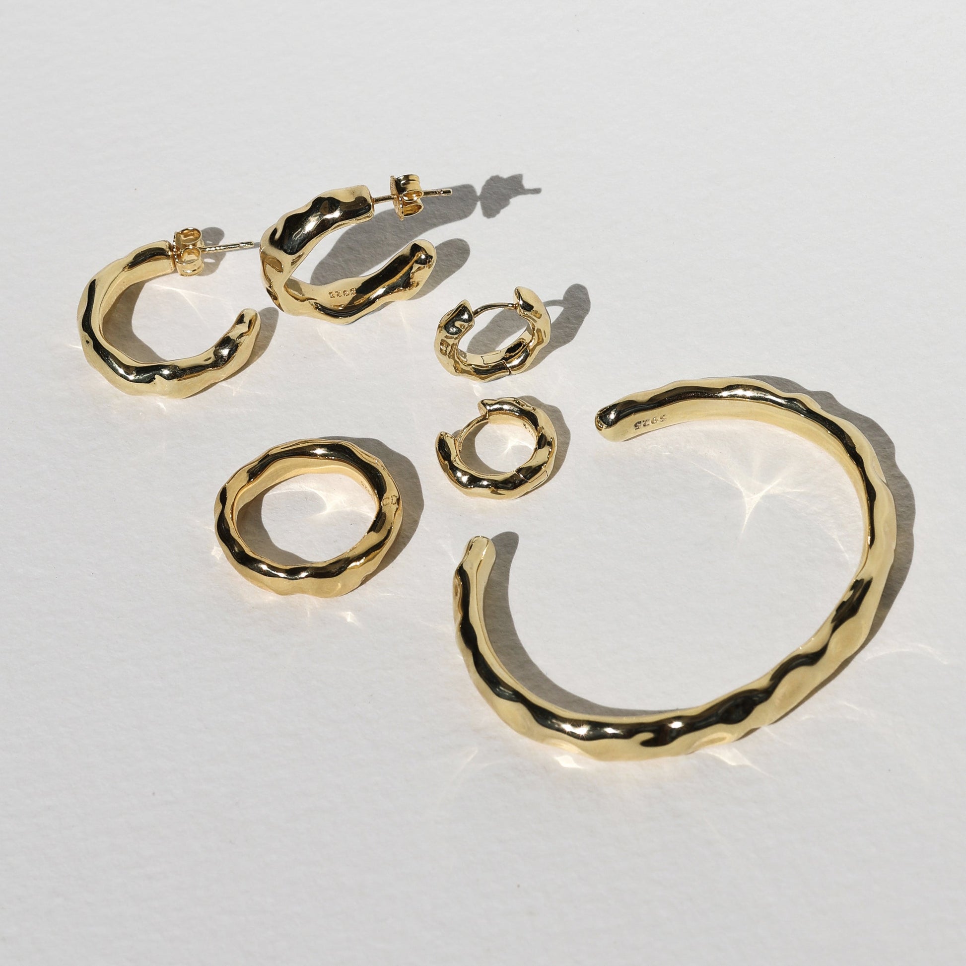 Golden Elegance: Textured Open Cuff Bracelet 11