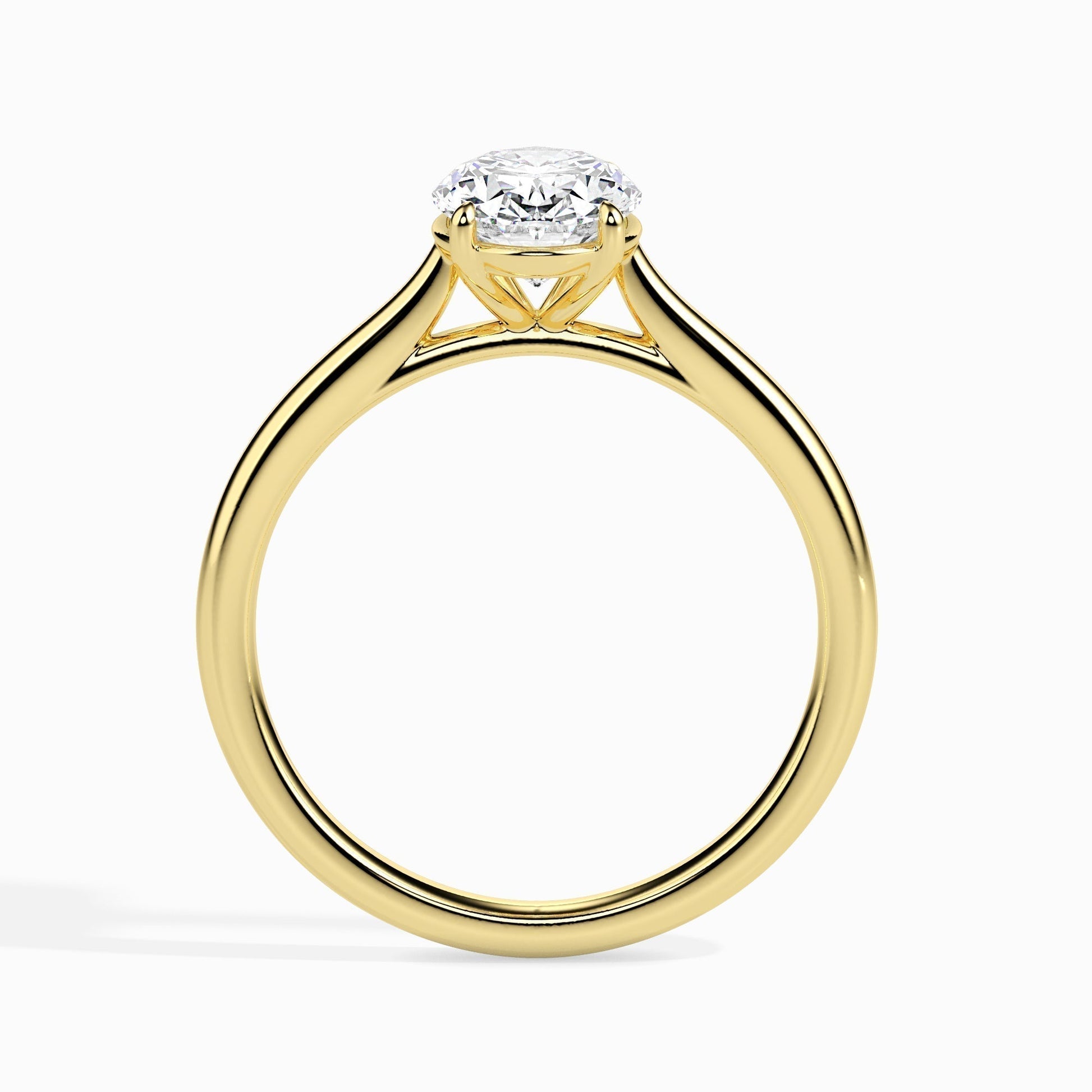 1.0 CT Oval Lab-Grown Diamond Solitaire Engagement Ring 4