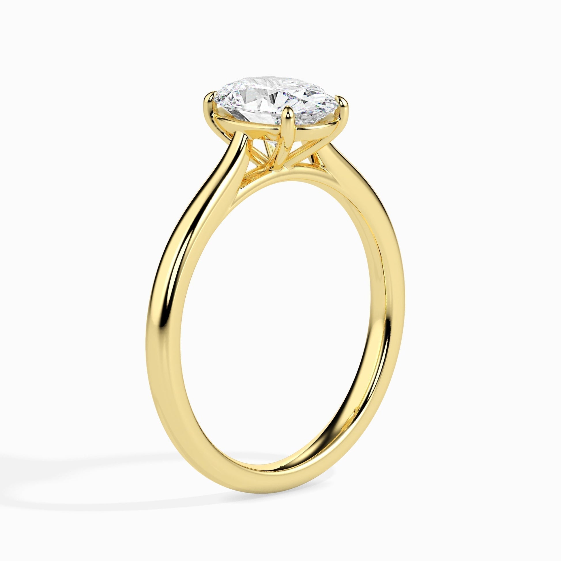 1.0 CT Oval Lab-Grown Diamond Solitaire Engagement Ring 2