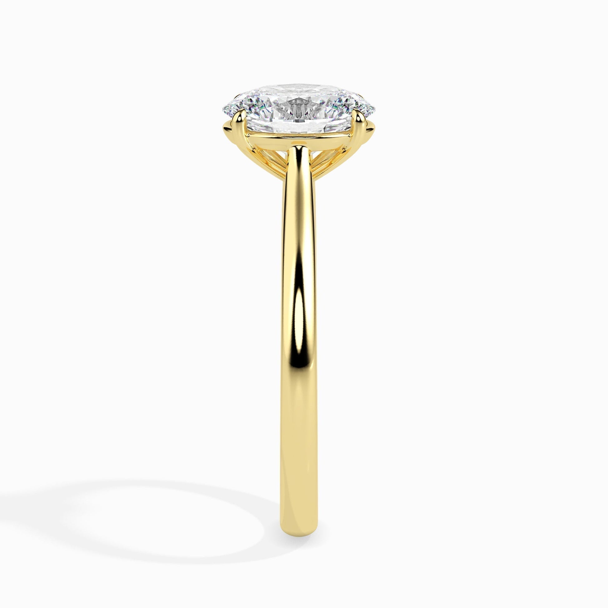 1.0 CT Oval Lab-Grown Diamond Solitaire Engagement Ring 3