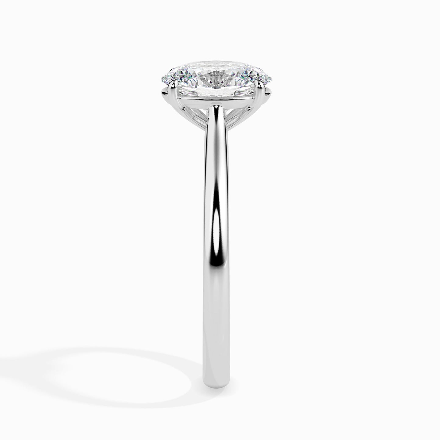 1.0 CT Oval Lab-Grown Diamond Solitaire Engagement Ring 10