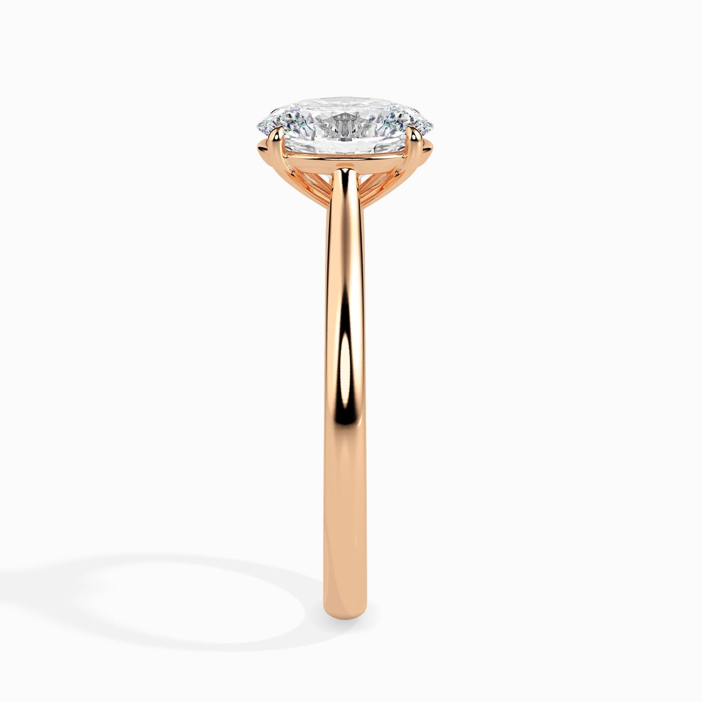 1.0 CT Oval Lab-Grown Diamond Solitaire Engagement Ring 7