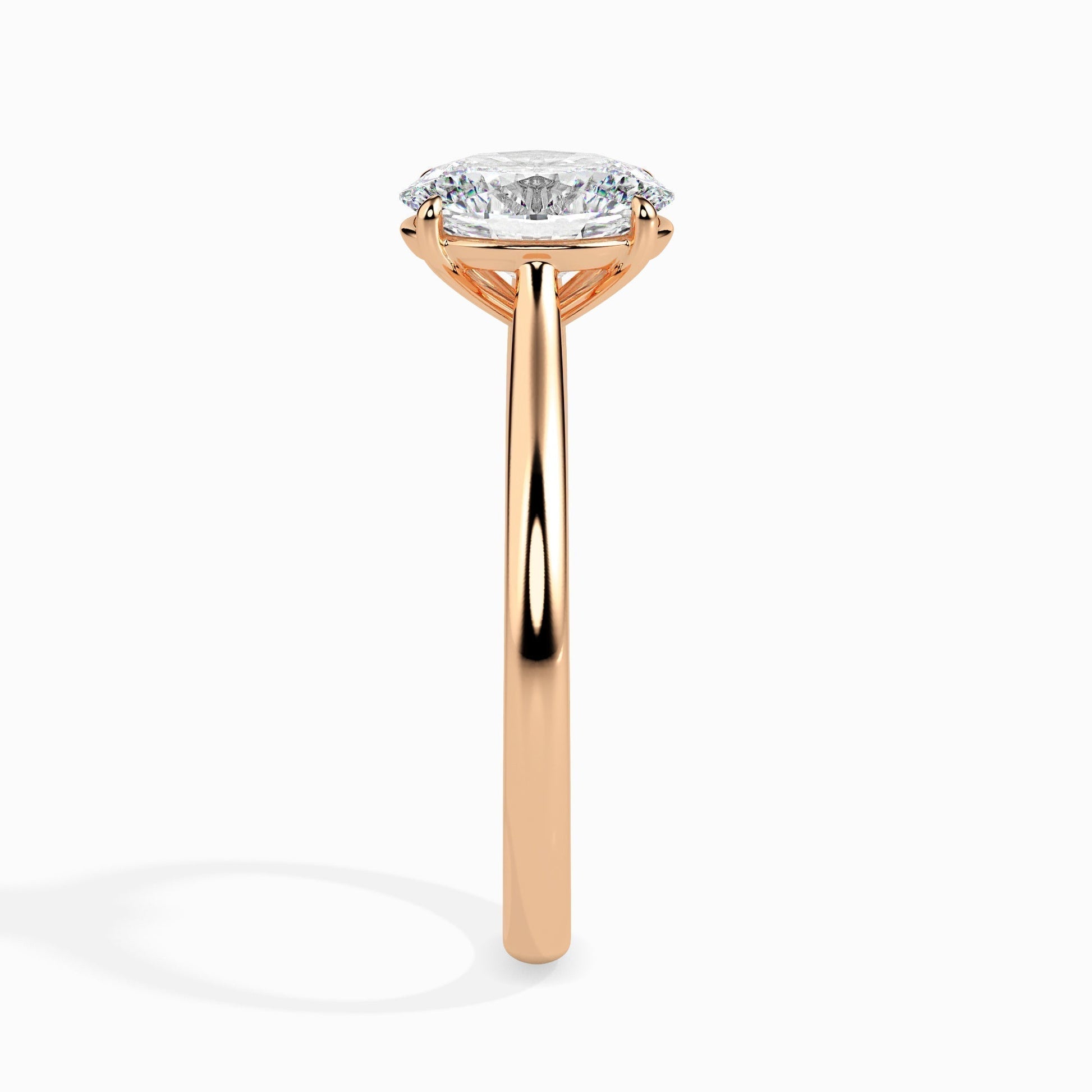 1.0 CT Oval Lab-Grown Diamond Solitaire Engagement Ring 7
