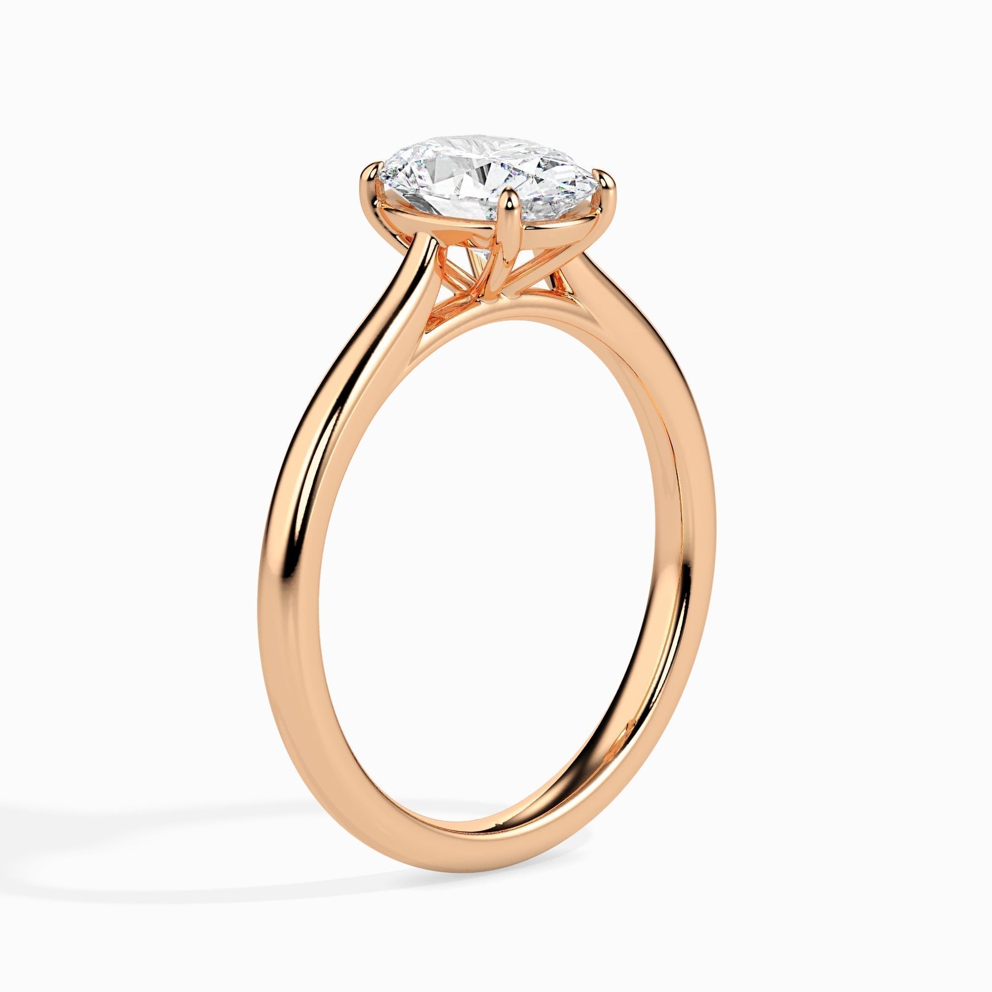 1.0 CT Oval Lab-Grown Diamond Solitaire Engagement Ring 6
