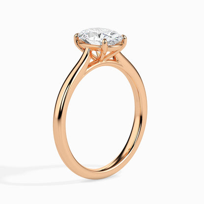 1.0 CT Oval Lab-Grown Diamond Solitaire Engagement Ring 6