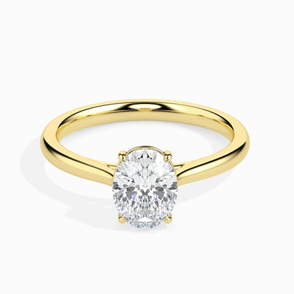 1.0 CT Oval Lab-Grown Diamond Solitaire Engagement Ring 1
