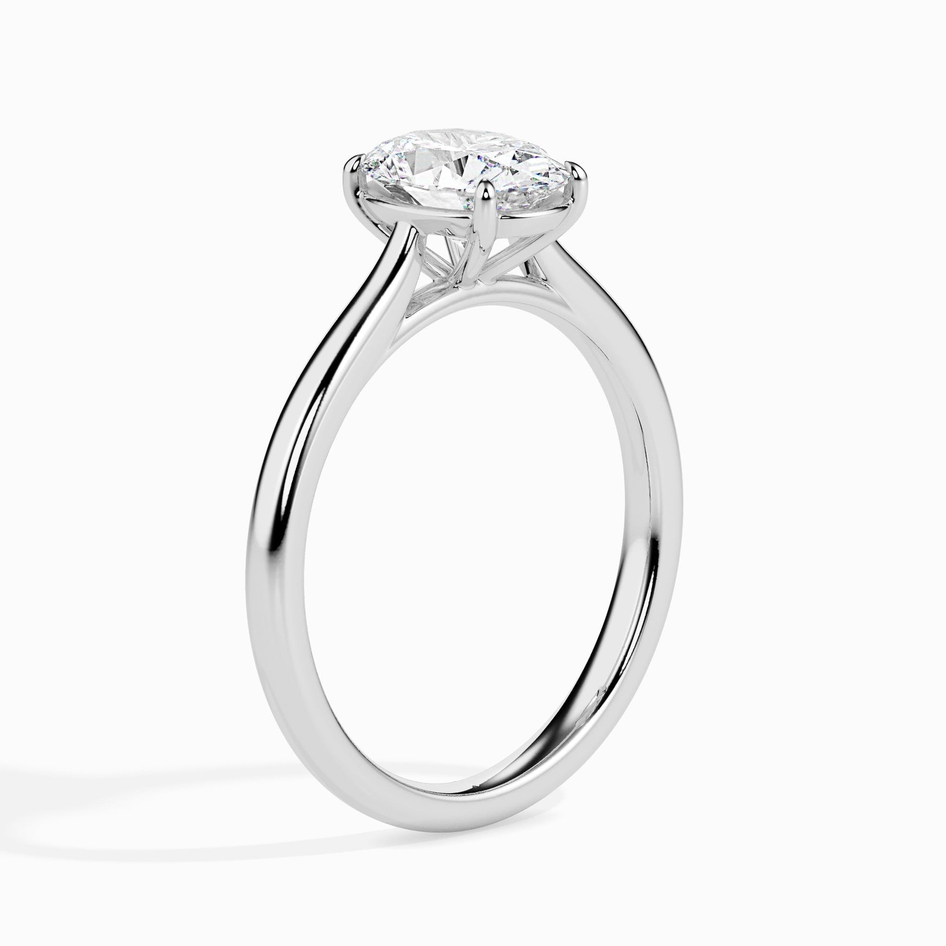 1.0 CT Oval Lab-Grown Diamond Solitaire Engagement Ring 11