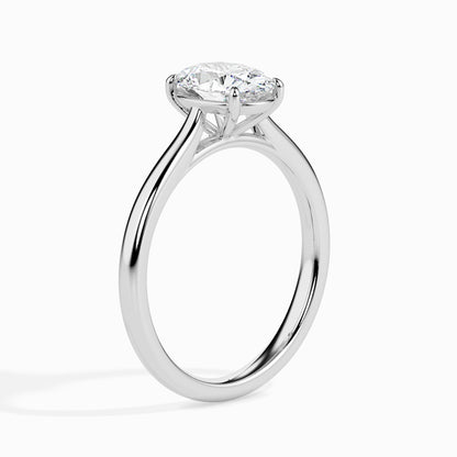 1.0 CT Oval Lab-Grown Diamond Solitaire Engagement Ring 11