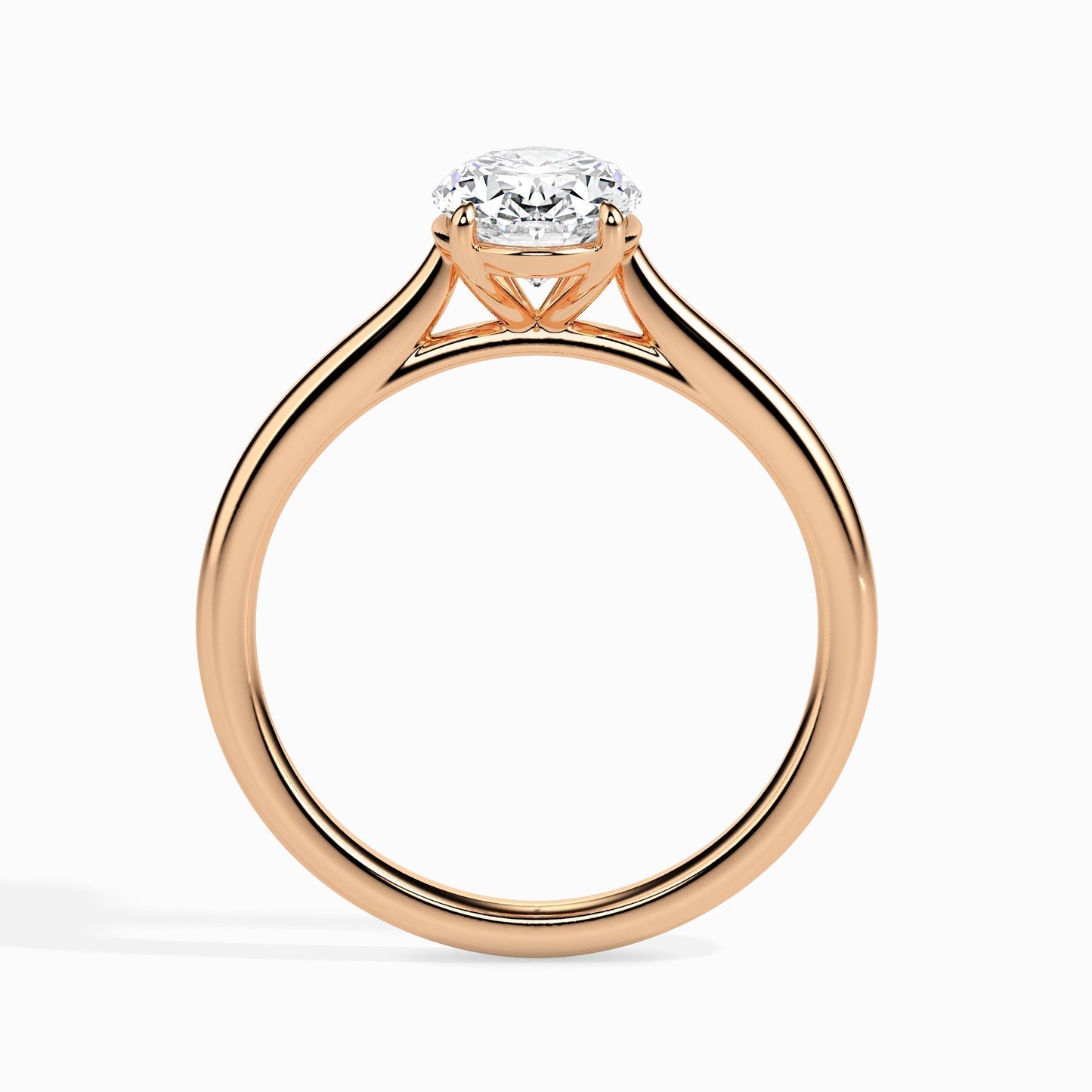 1.0 CT Oval Lab-Grown Diamond Solitaire Engagement Ring 8