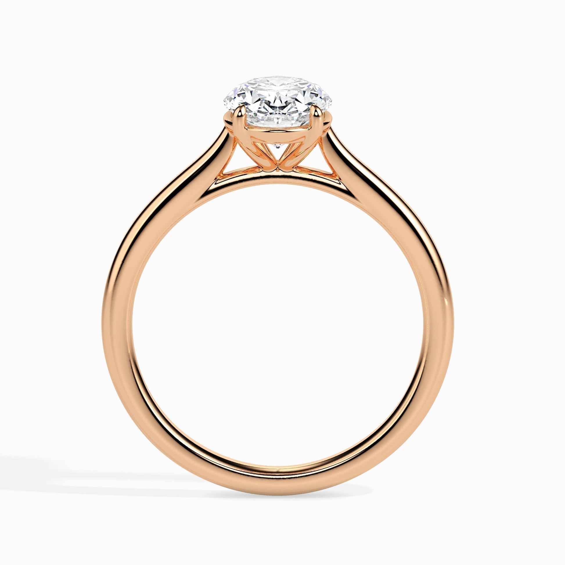 1.0 CT Oval Lab-Grown Diamond Solitaire Engagement Ring 8