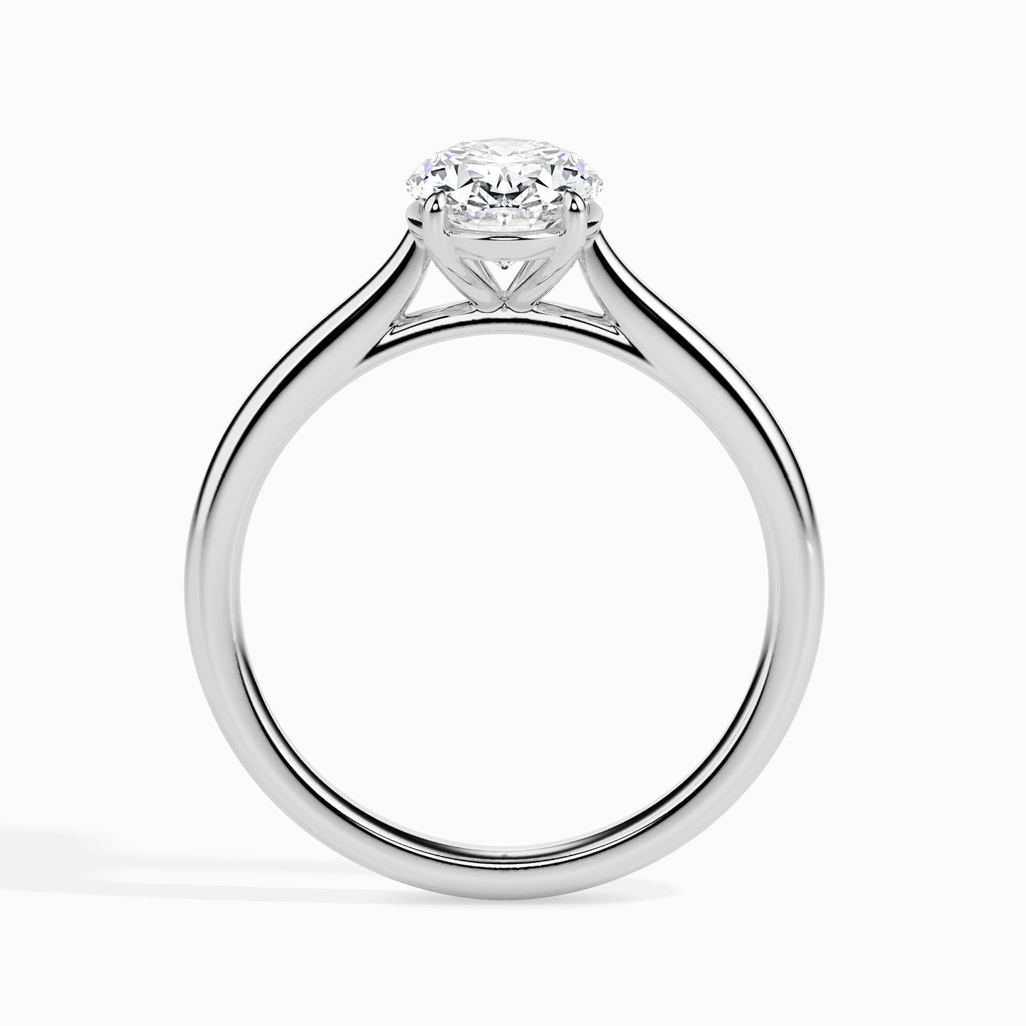 1.0 CT Oval Lab-Grown Diamond Solitaire Engagement Ring 12