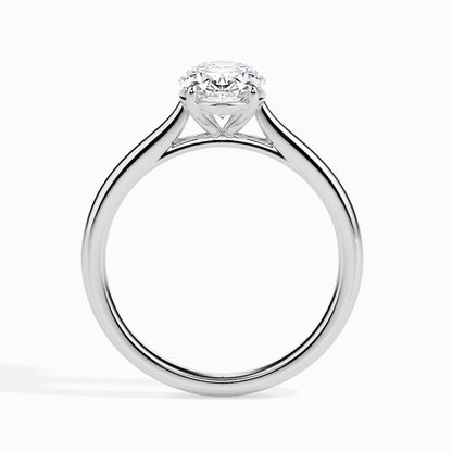 1.0 CT Oval Lab-Grown Diamond Solitaire Engagement Ring 12