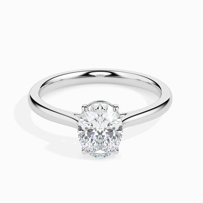 1.0 CT Oval Lab-Grown Diamond Solitaire Engagement Ring 9