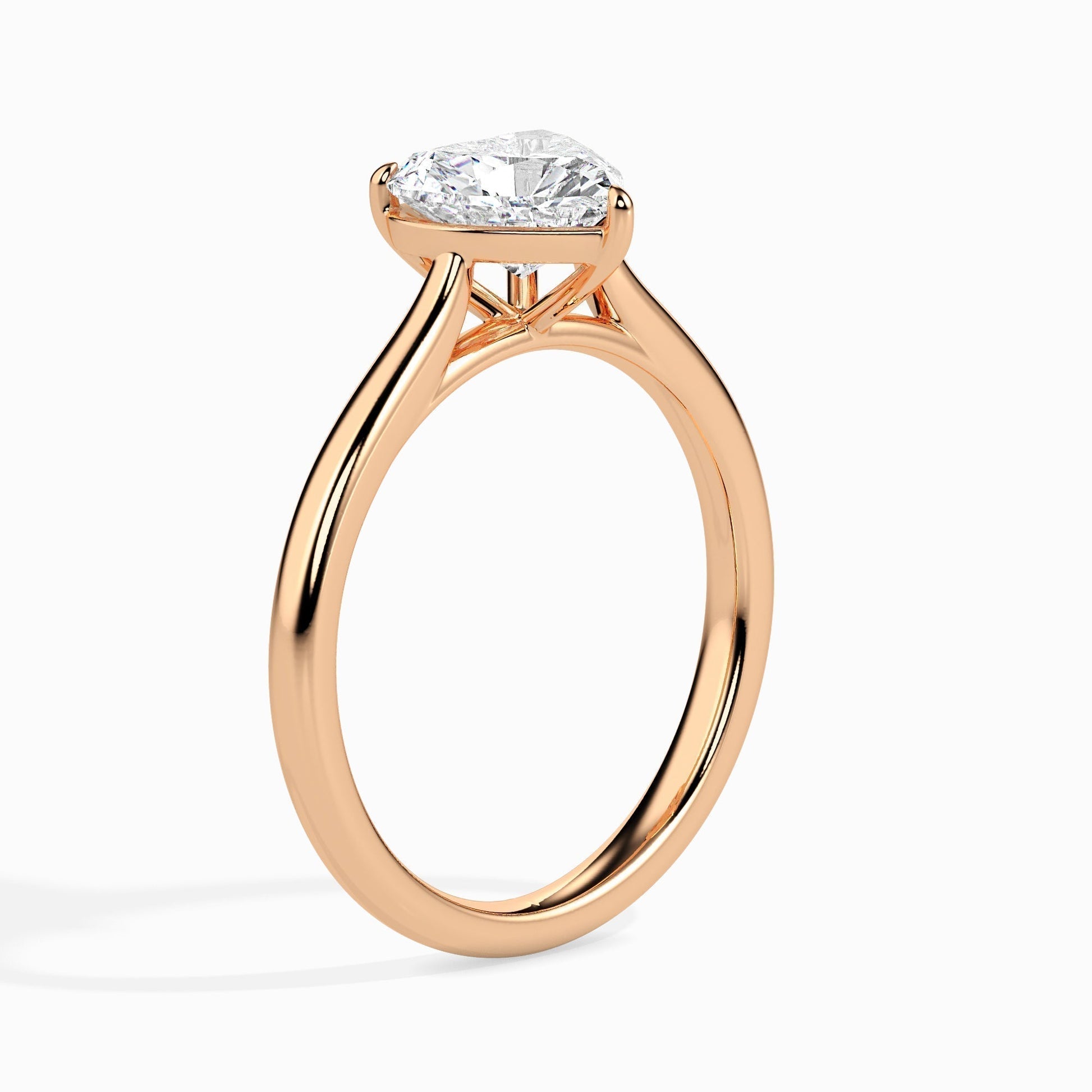Radiant 1.0 CT Heart-Shaped Lab-Grown Diamond Solitaire Engagement Ring 9