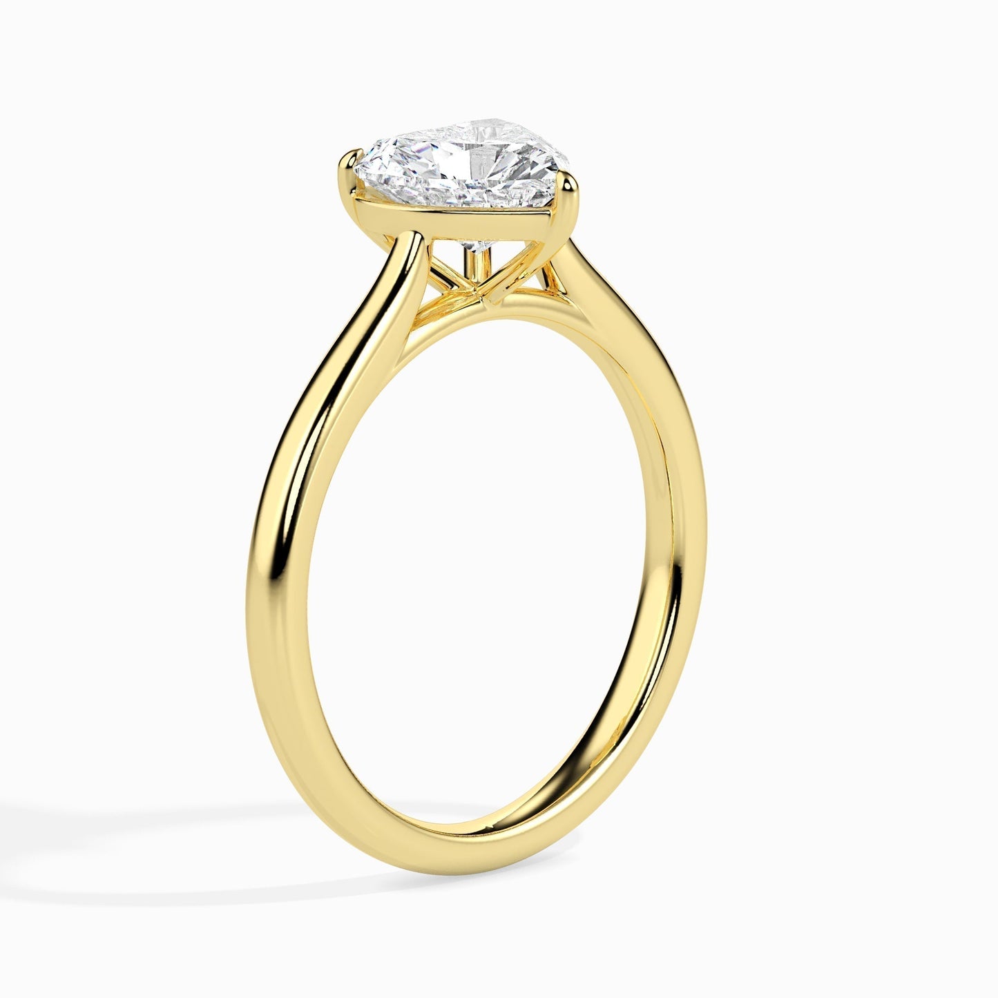 Radiant 1.0 CT Heart-Shaped Lab-Grown Diamond Solitaire Engagement Ring 4