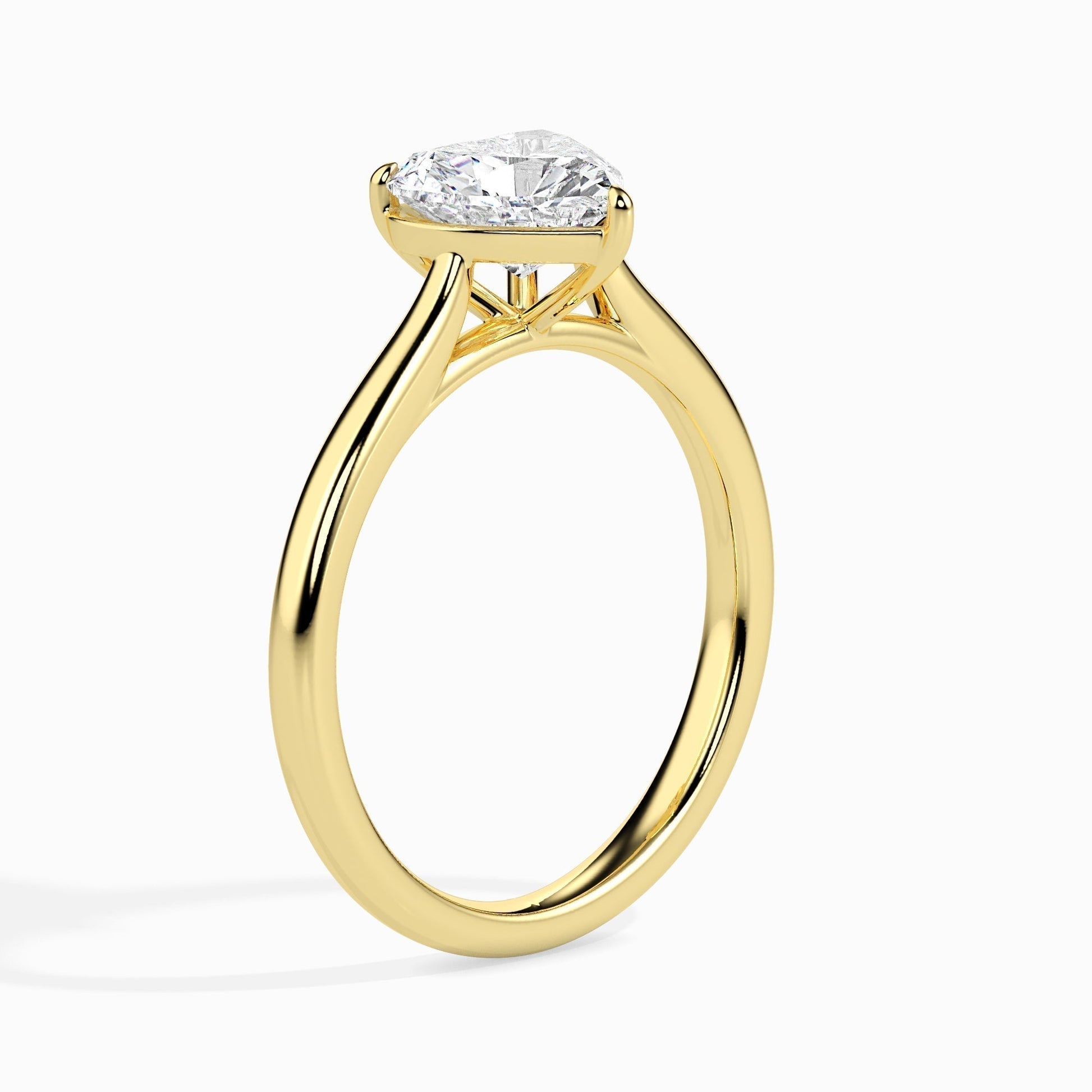 Radiant 1.0 CT Heart-Shaped Lab-Grown Diamond Solitaire Engagement Ring 4