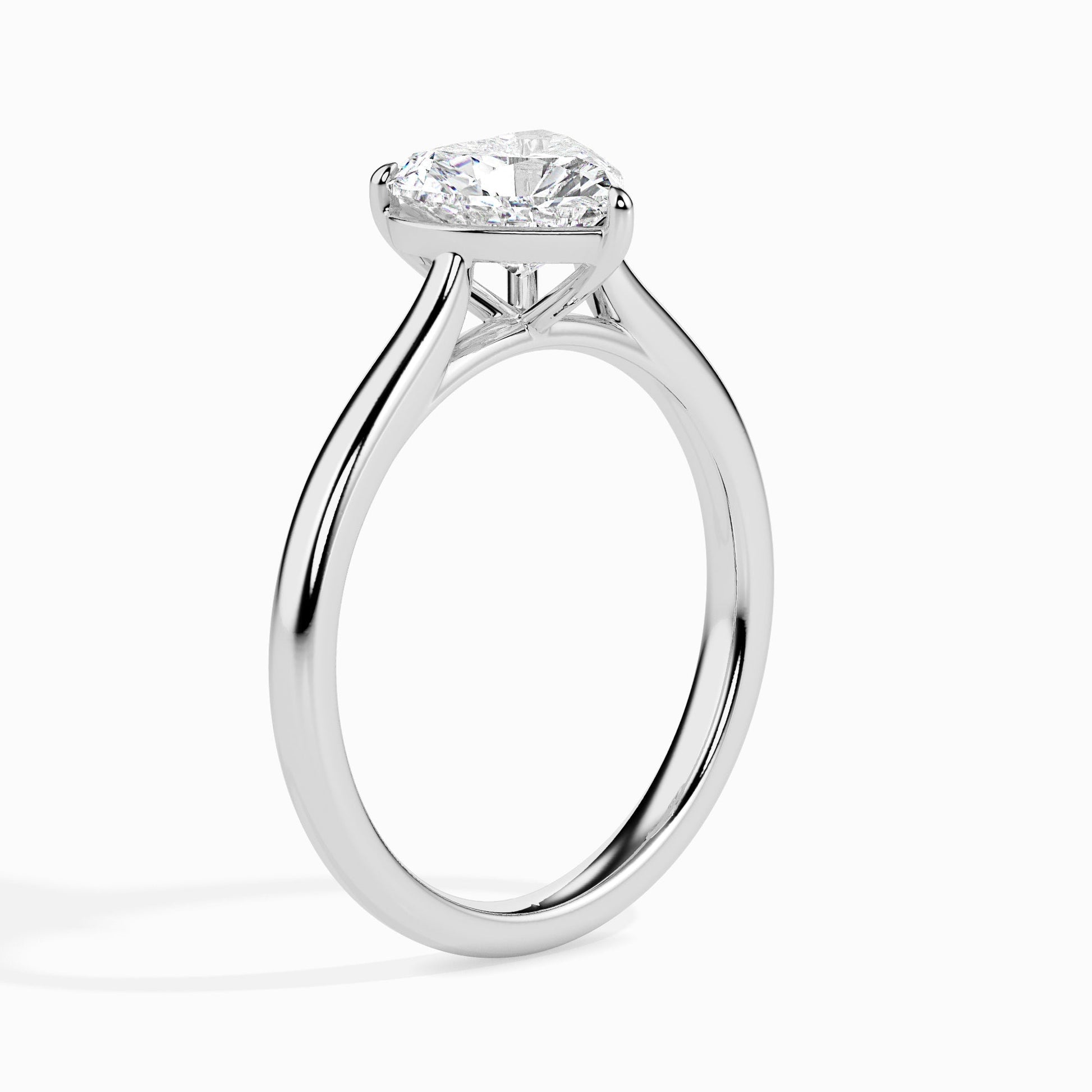 Radiant 1.0 CT Heart-Shaped Lab-Grown Diamond Solitaire Engagement Ring 6