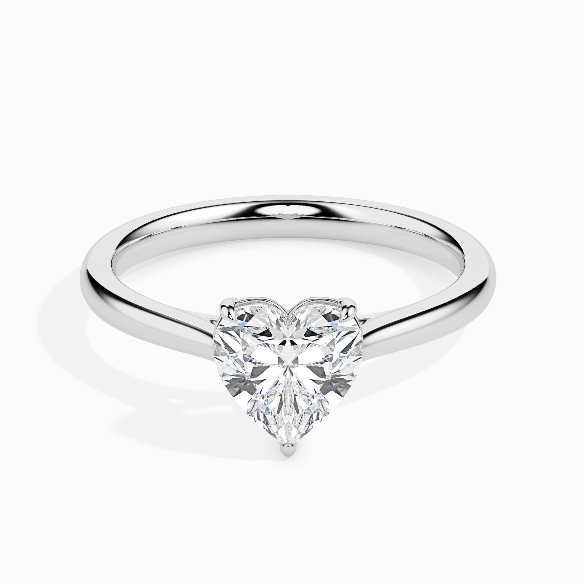 Radiant 1.0 CT Heart-Shaped Lab-Grown Diamond Solitaire Engagement Ring 5