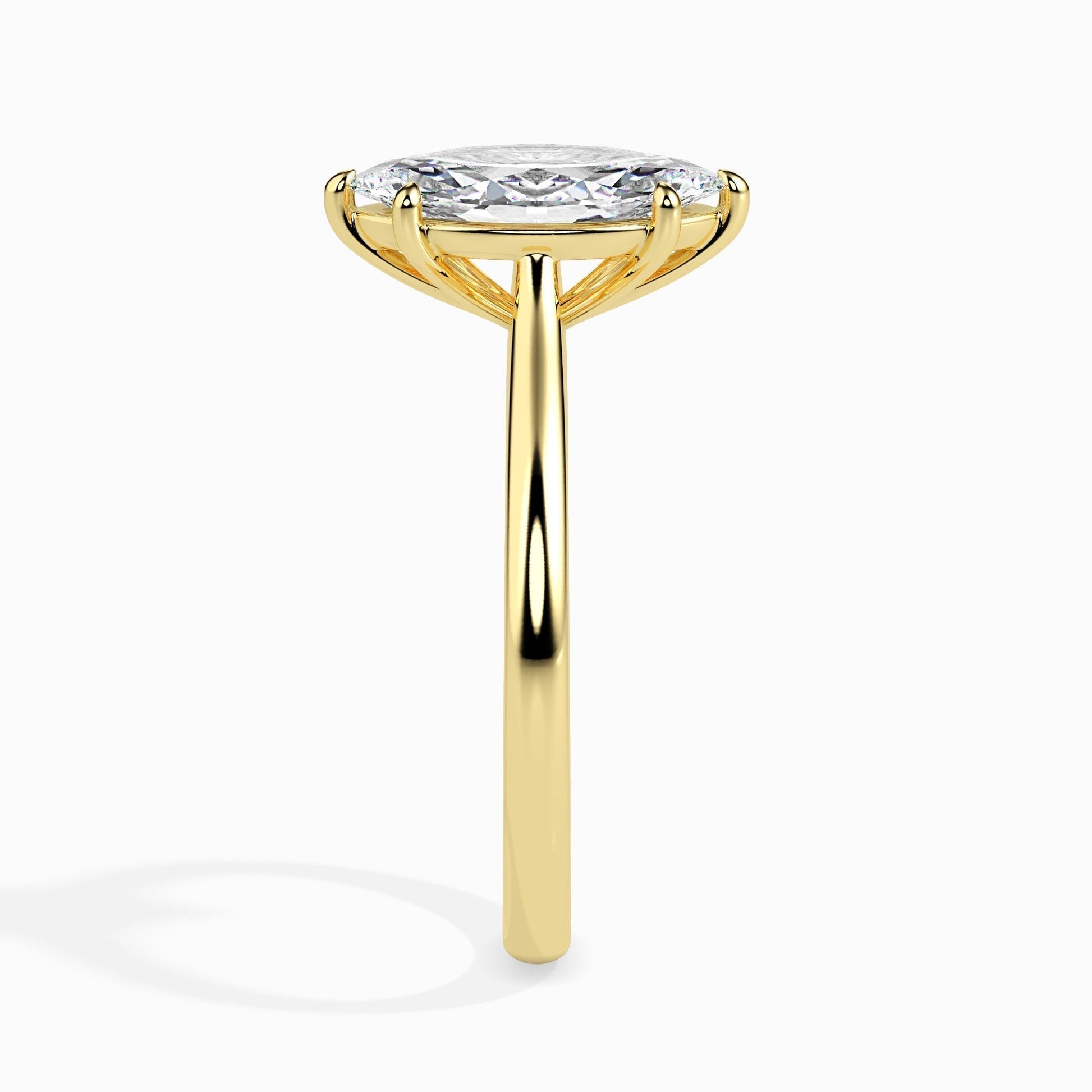 1.0 CT Marquise Lab-Grown Diamond Solitaire Ring in Elegant Gold Setting 4