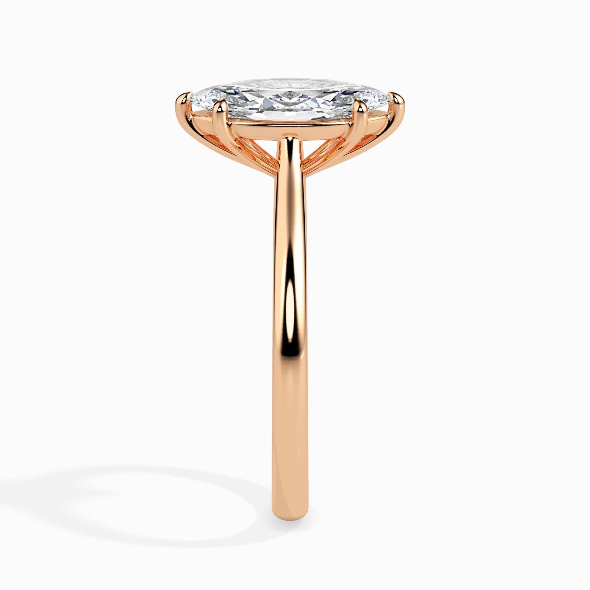 1.0 CT Marquise Lab-Grown Diamond Solitaire Ring in Elegant Gold Setting 9