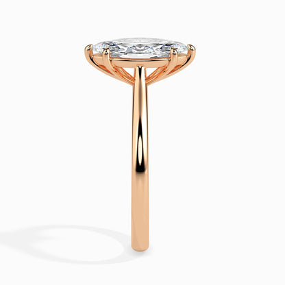 1.0 CT Marquise Lab-Grown Diamond Solitaire Ring in Elegant Gold Setting 9