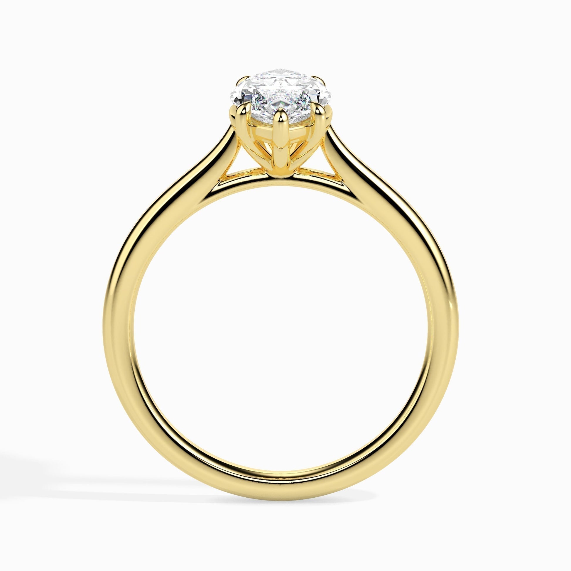 1.0 CT Marquise Lab-Grown Diamond Solitaire Ring in Elegant Gold Setting 3