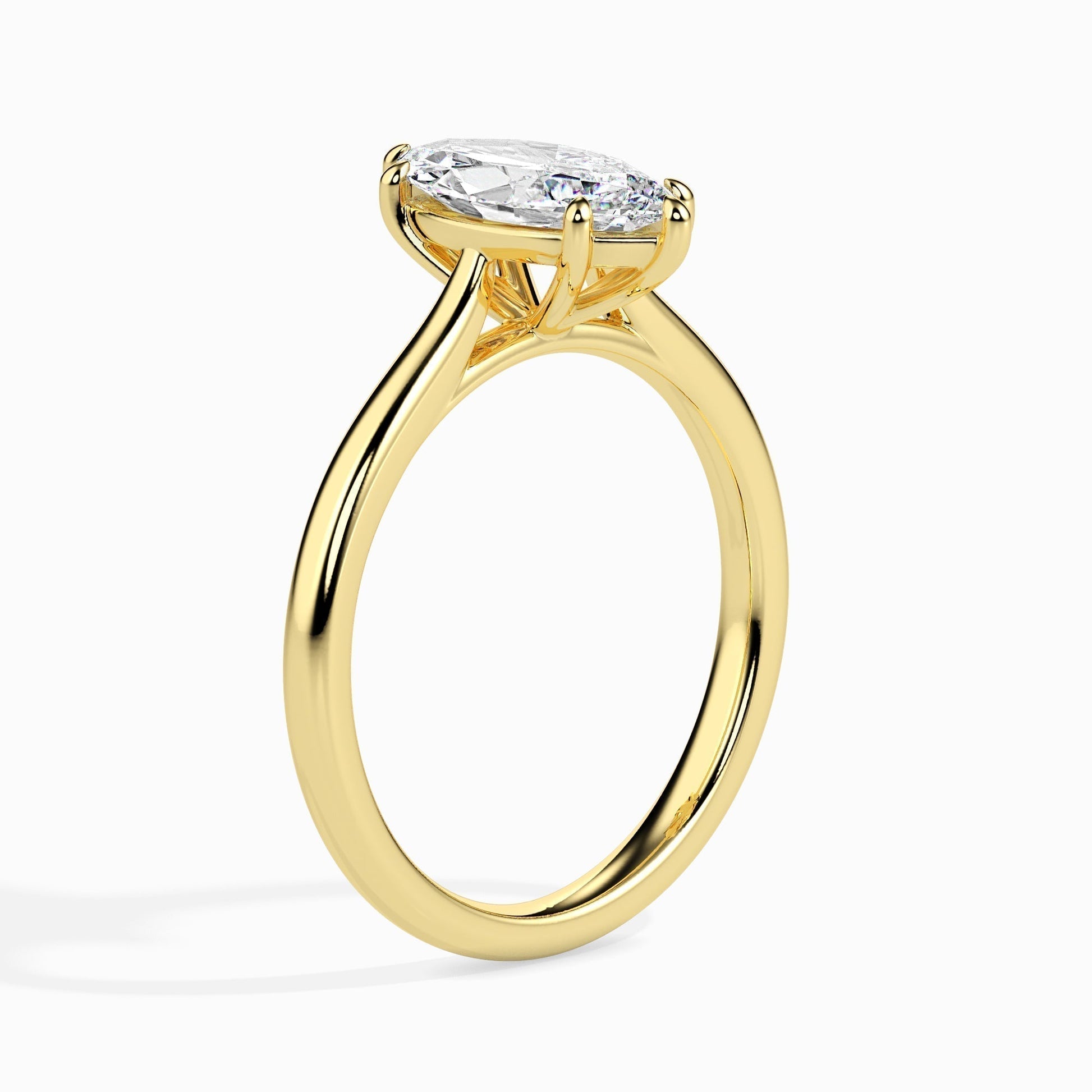 1.0 CT Marquise Lab-Grown Diamond Solitaire Ring in Elegant Gold Setting 2