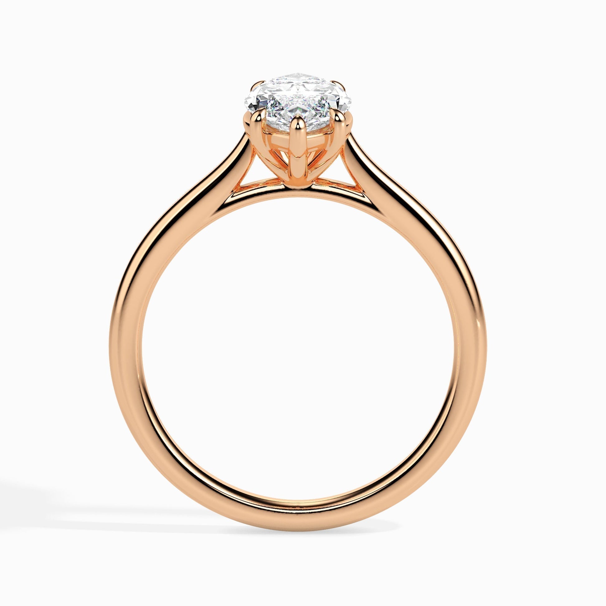 1.0 CT Marquise Lab-Grown Diamond Solitaire Ring in Elegant Gold Setting 11