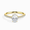 Load image into Gallery viewer, 1ct Oval F- VS Diamond Pave Engagement Ring
