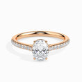 Load image into Gallery viewer, 1ct Oval F- VS Diamond Pave Engagement Ring
