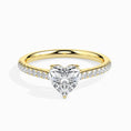 Load image into Gallery viewer, 1ct Heart F- VS Diamond Pave Engagement Ring
