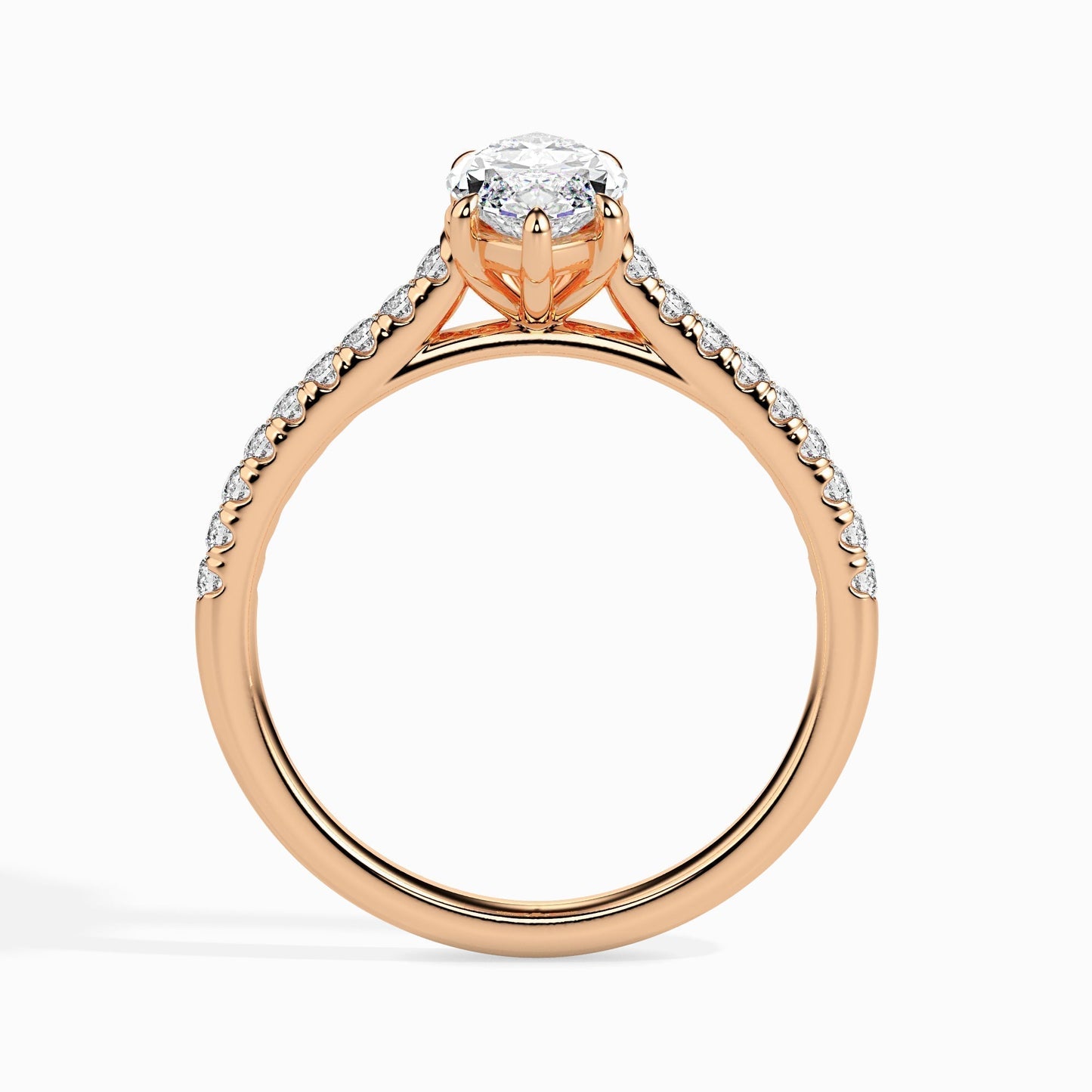 Elegant 1 CT Marquise Lab-Grown Diamond Pave Engagement Ring 7