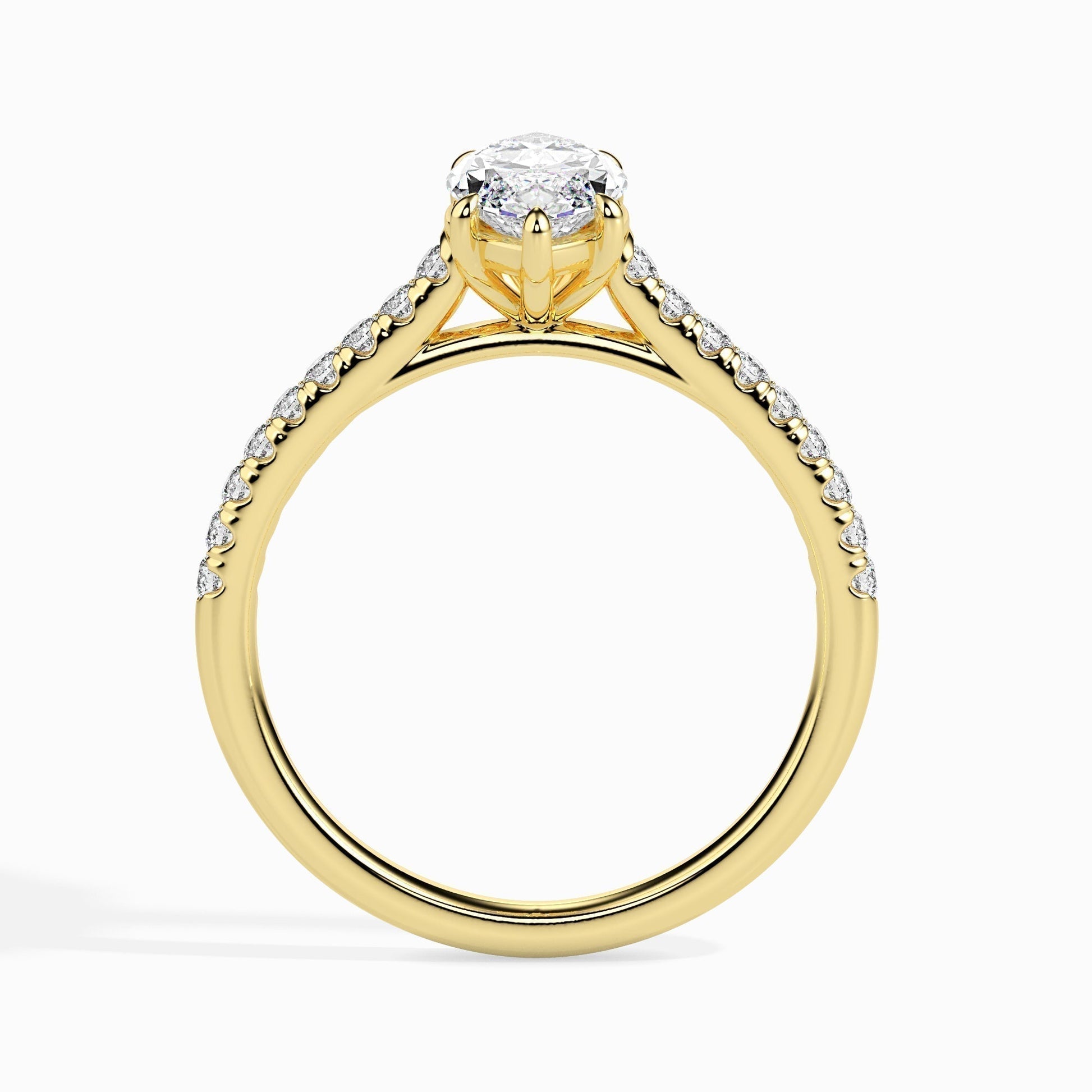 Elegant 1 CT Marquise Lab-Grown Diamond Pave Engagement Ring 3