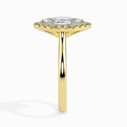 1 CT Marquise Halo CVD F/VS Diamond Engagement Ring 5