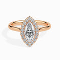 Load image into Gallery viewer, 1ct Marquise F- VS Diamond Halo Engagement Ring
