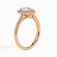 Load image into Gallery viewer, 1ct Heart F- VS Diamond Halo & Pave Engagement Ring
